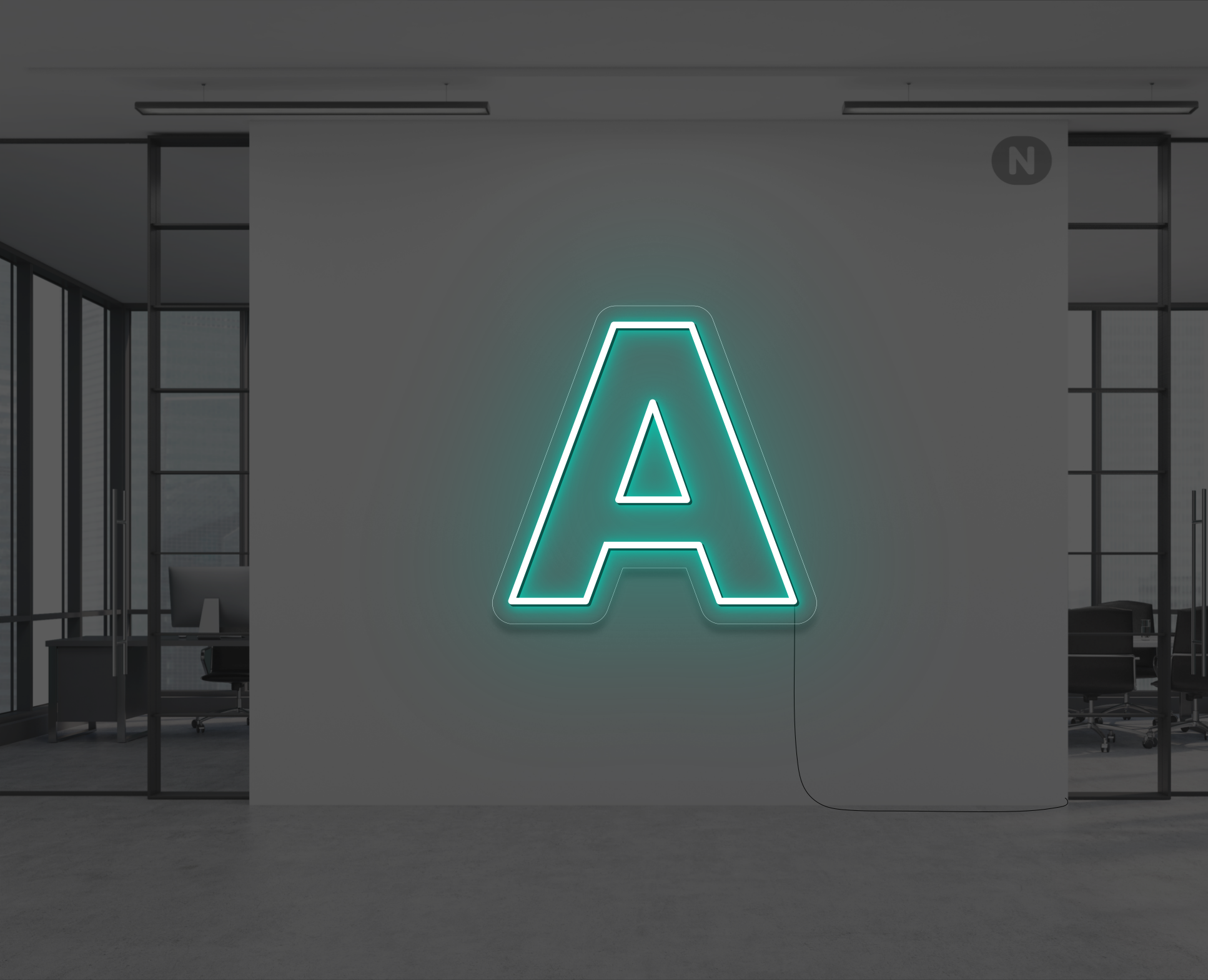 neon-bogstav-a-turkis