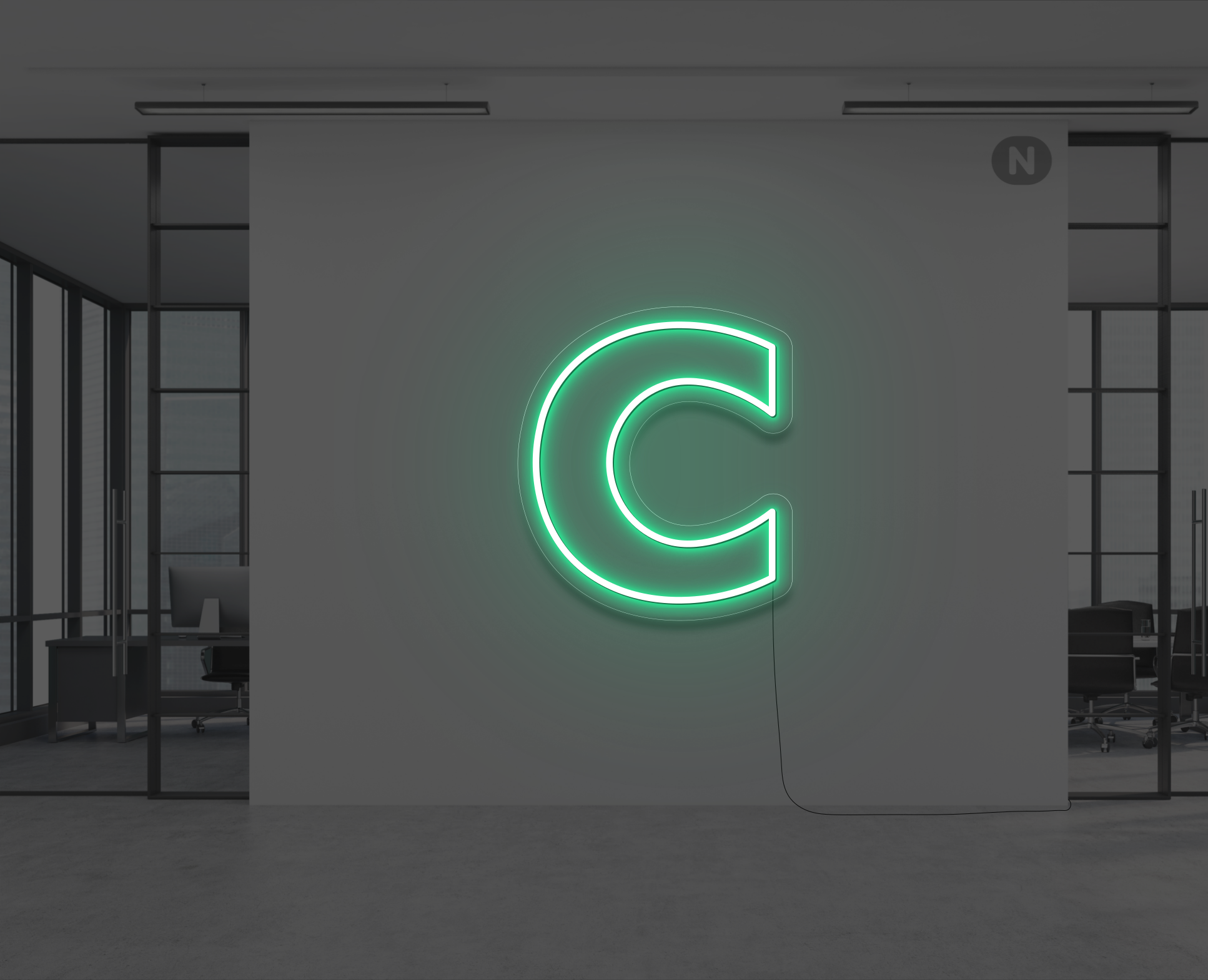 neon-bogstav-c-gron