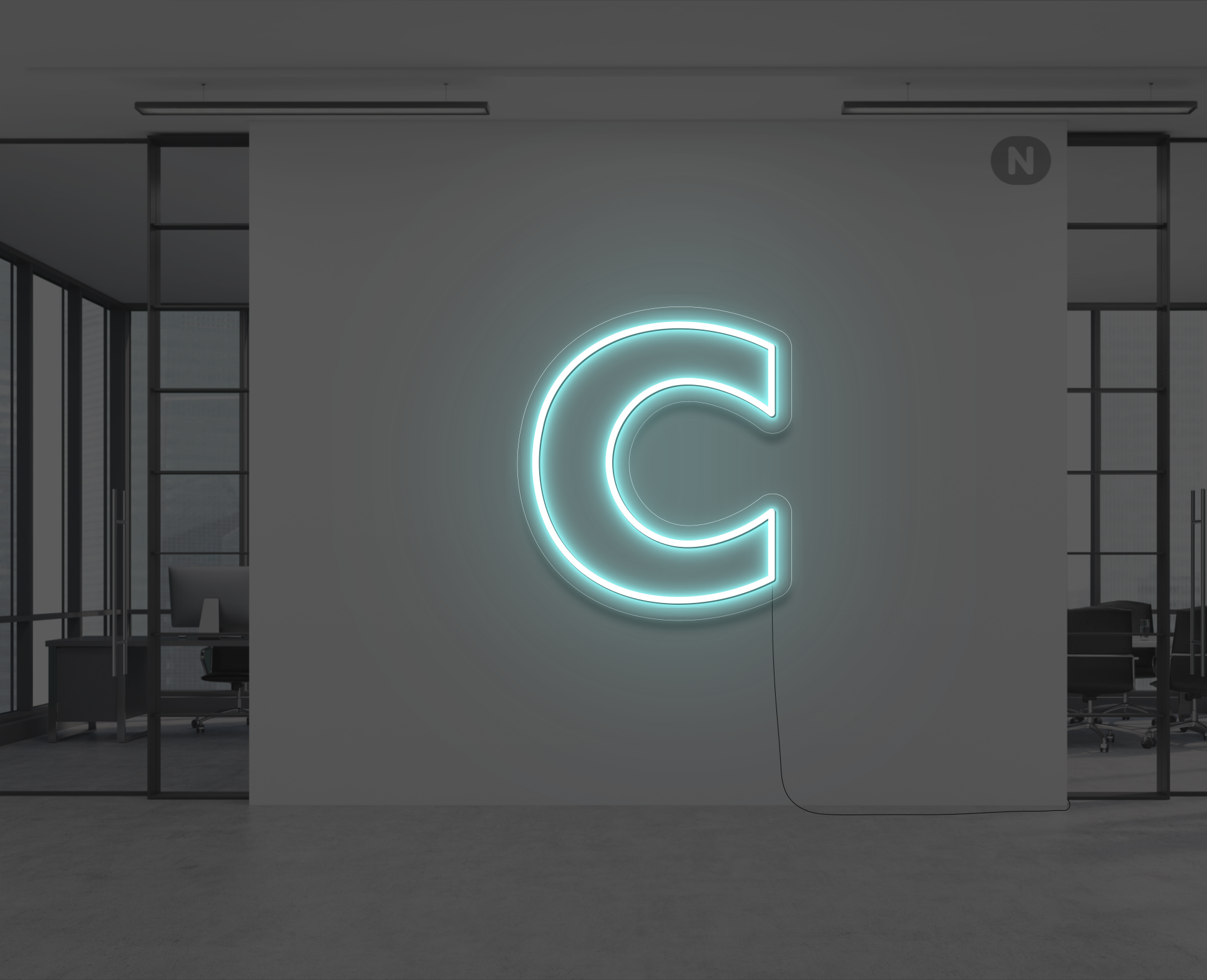 neon-bogstav-c-isbla