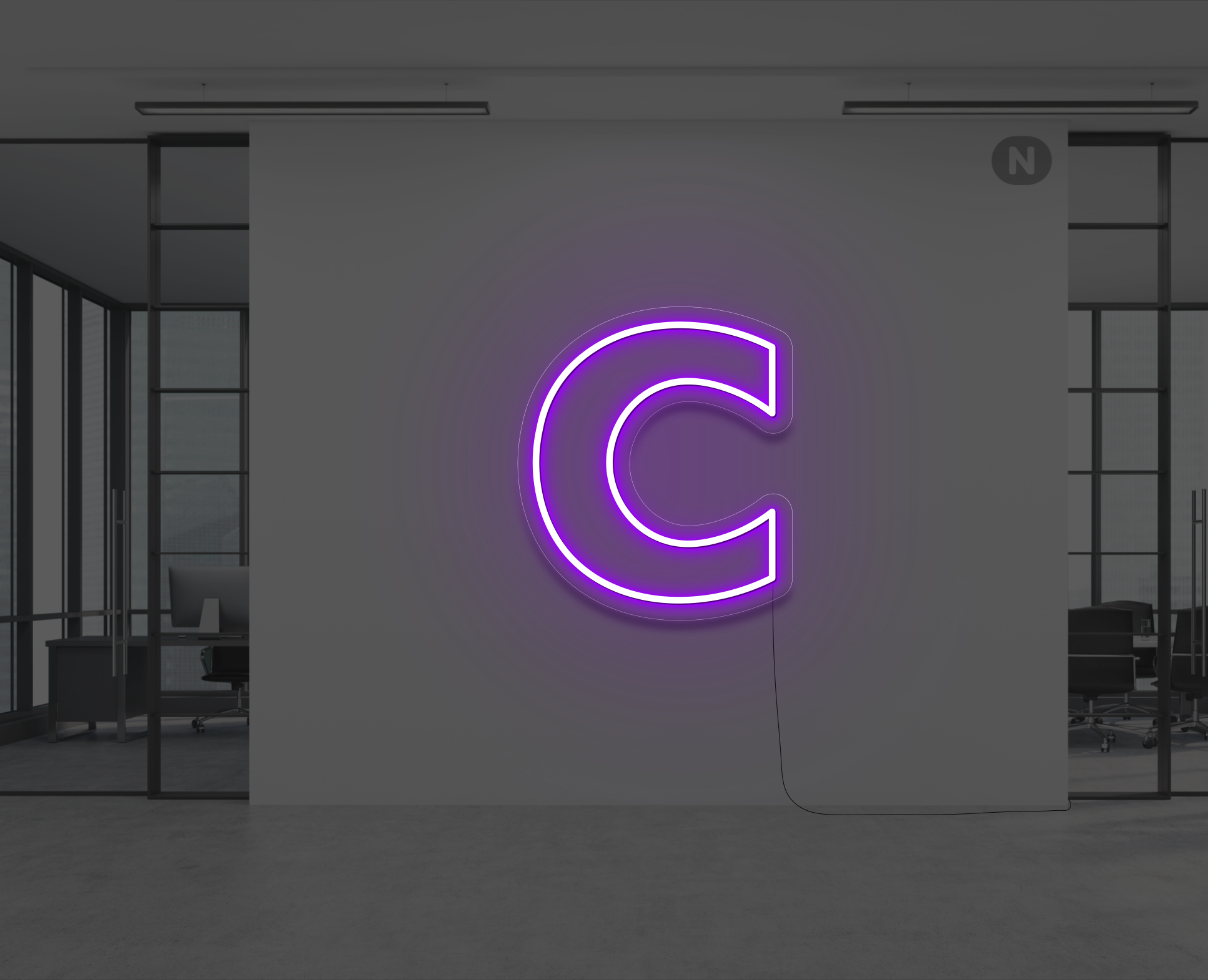 neon-bogstav-c-lilla
