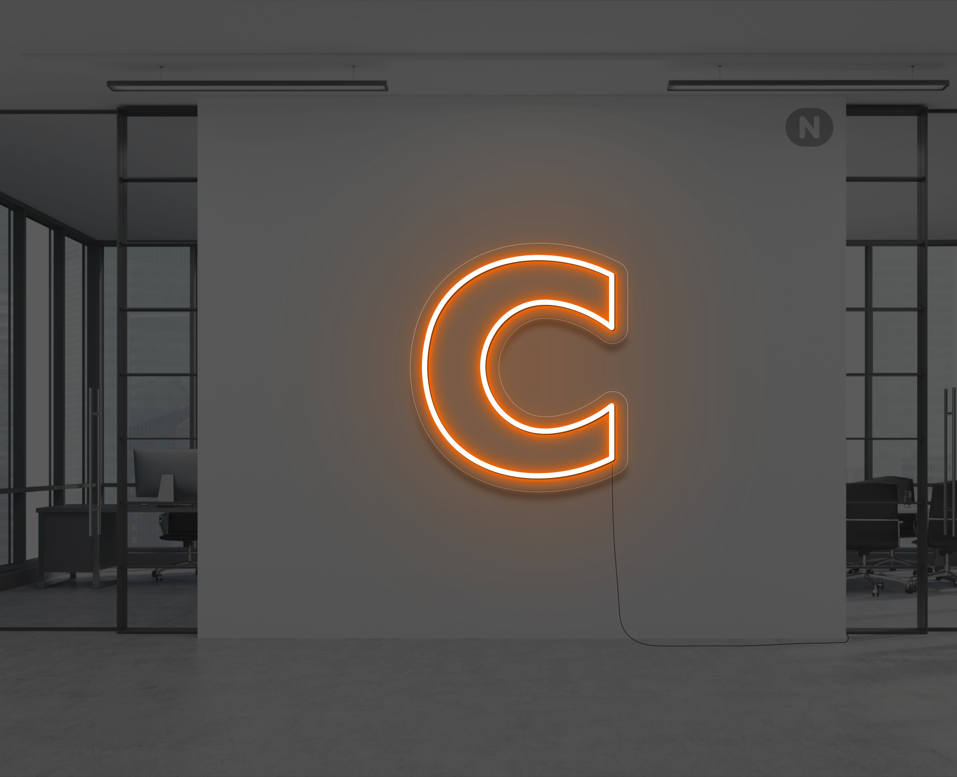 neon-bogstav-c-orange