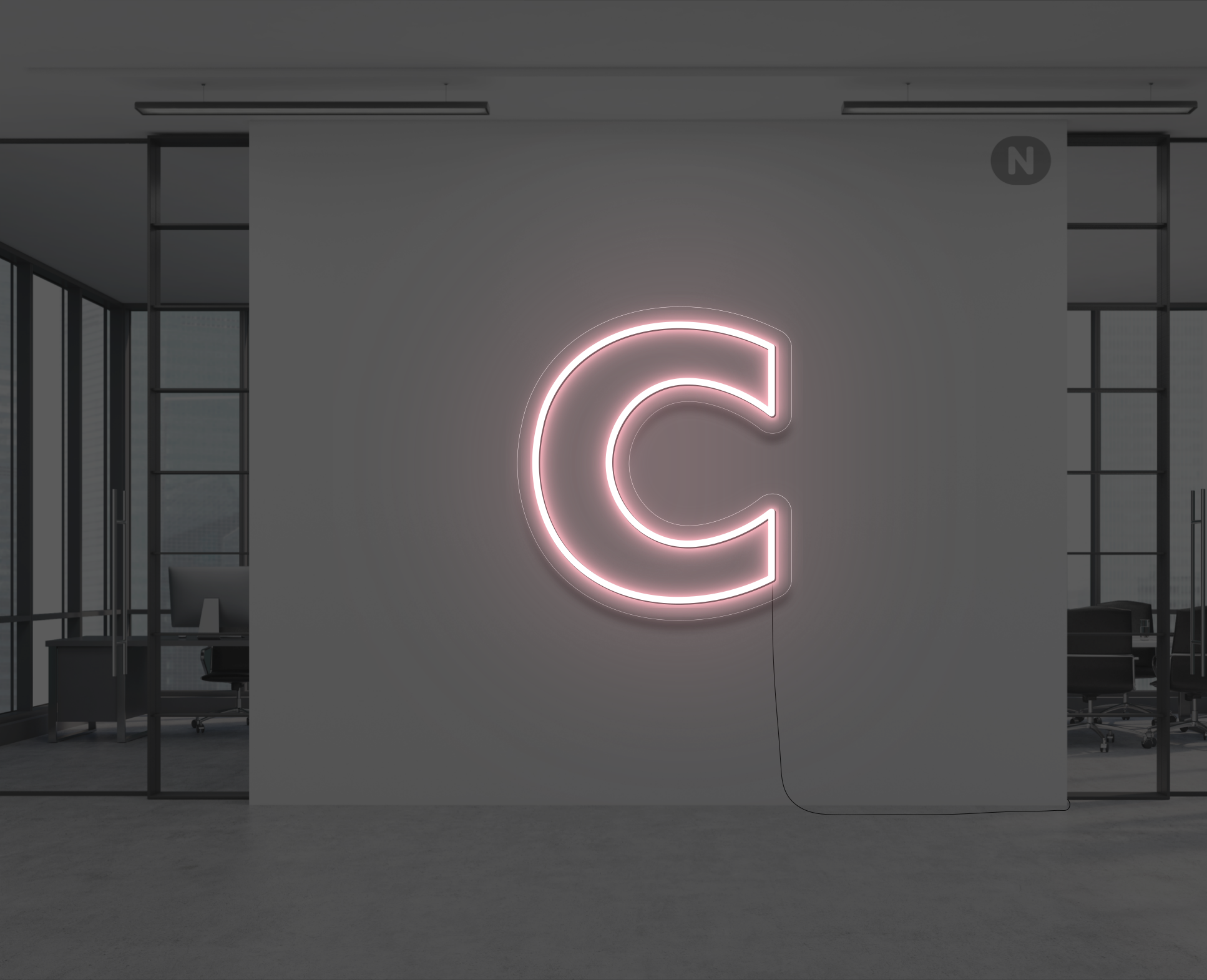 neon-bogstav-c-rosa