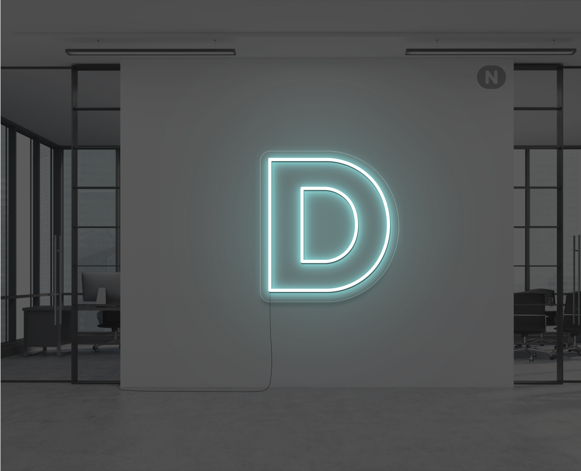neon-bogstav-d-isbla