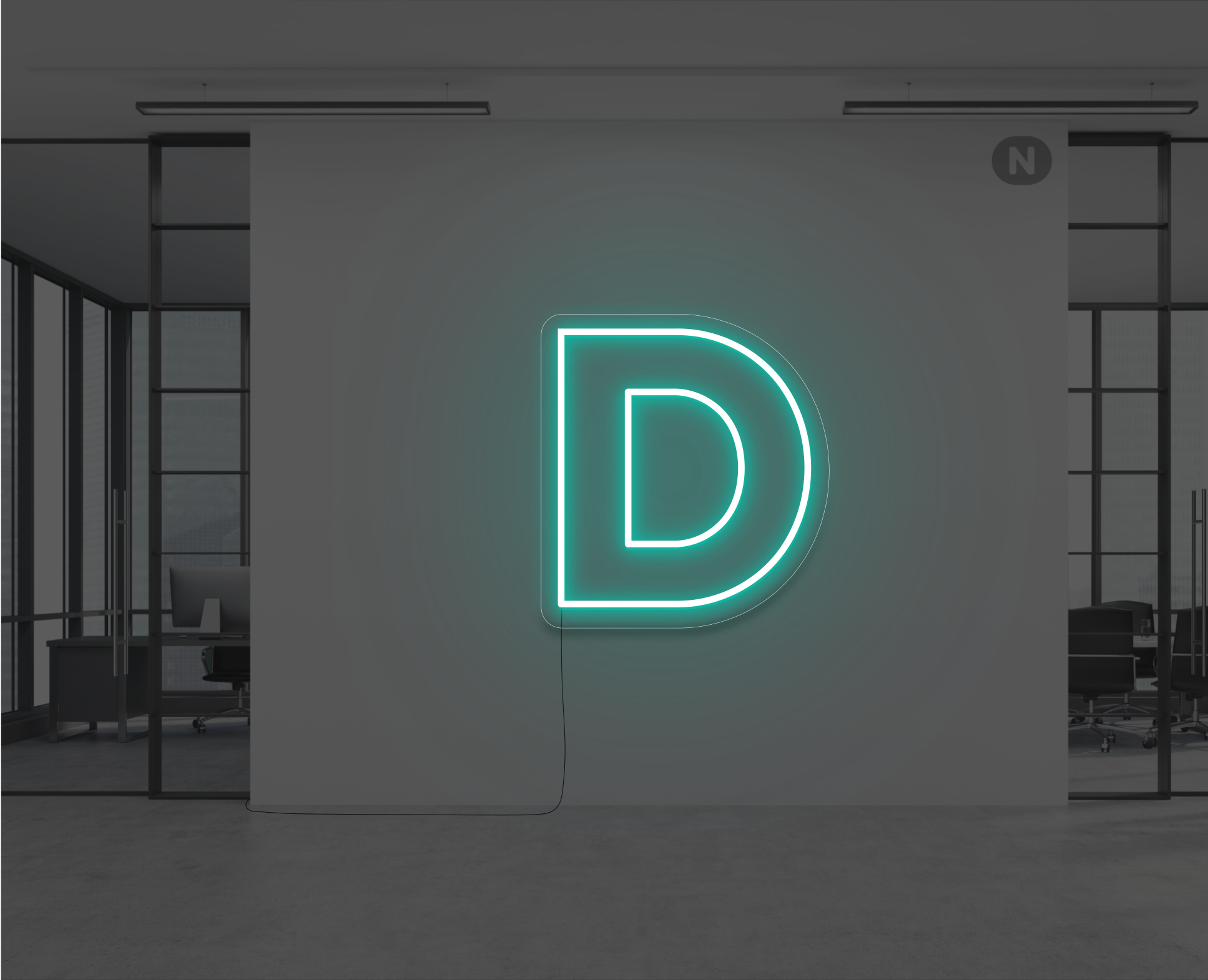 neon-bogstav-d-turkis