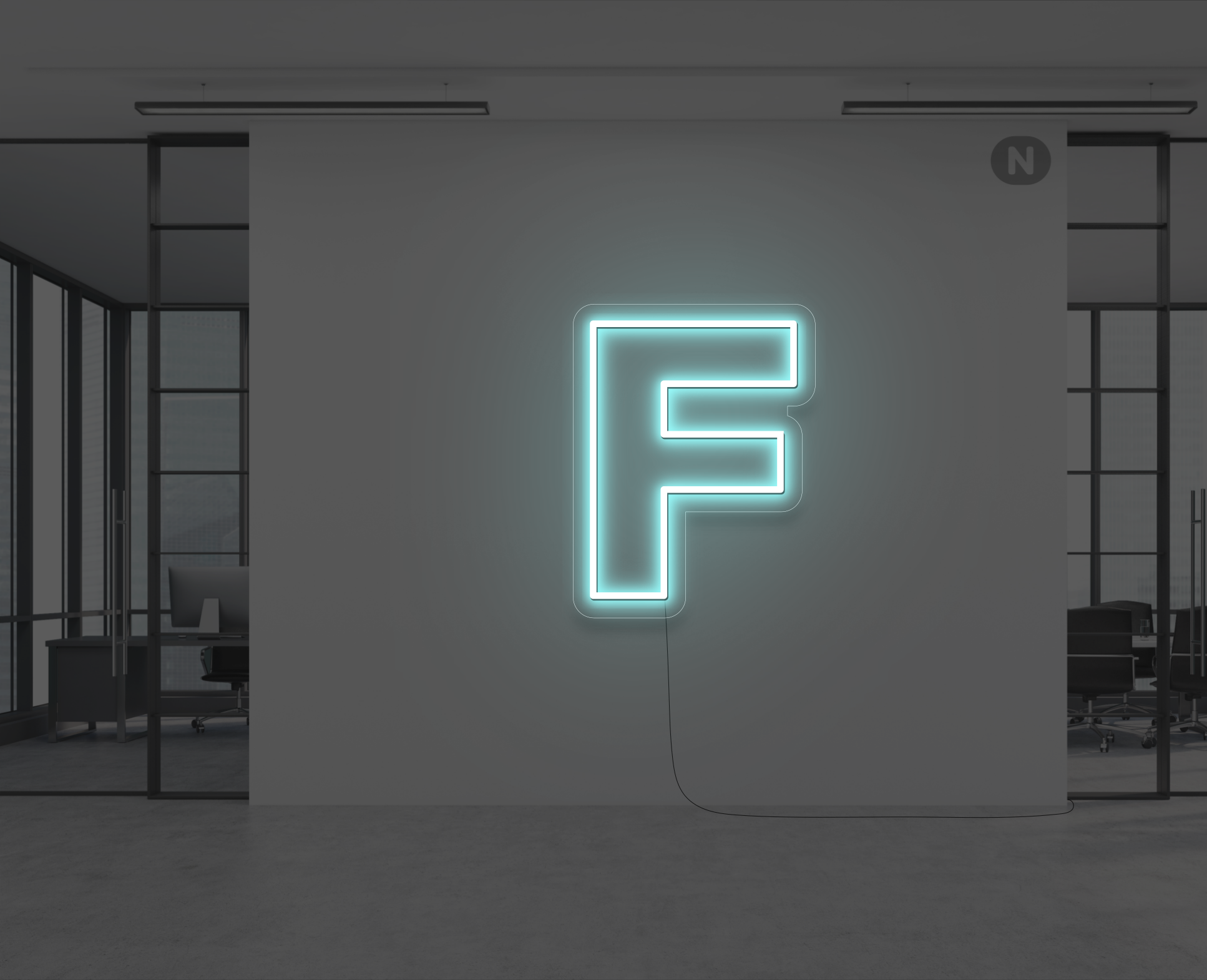 neon-bogstav-f-isbla