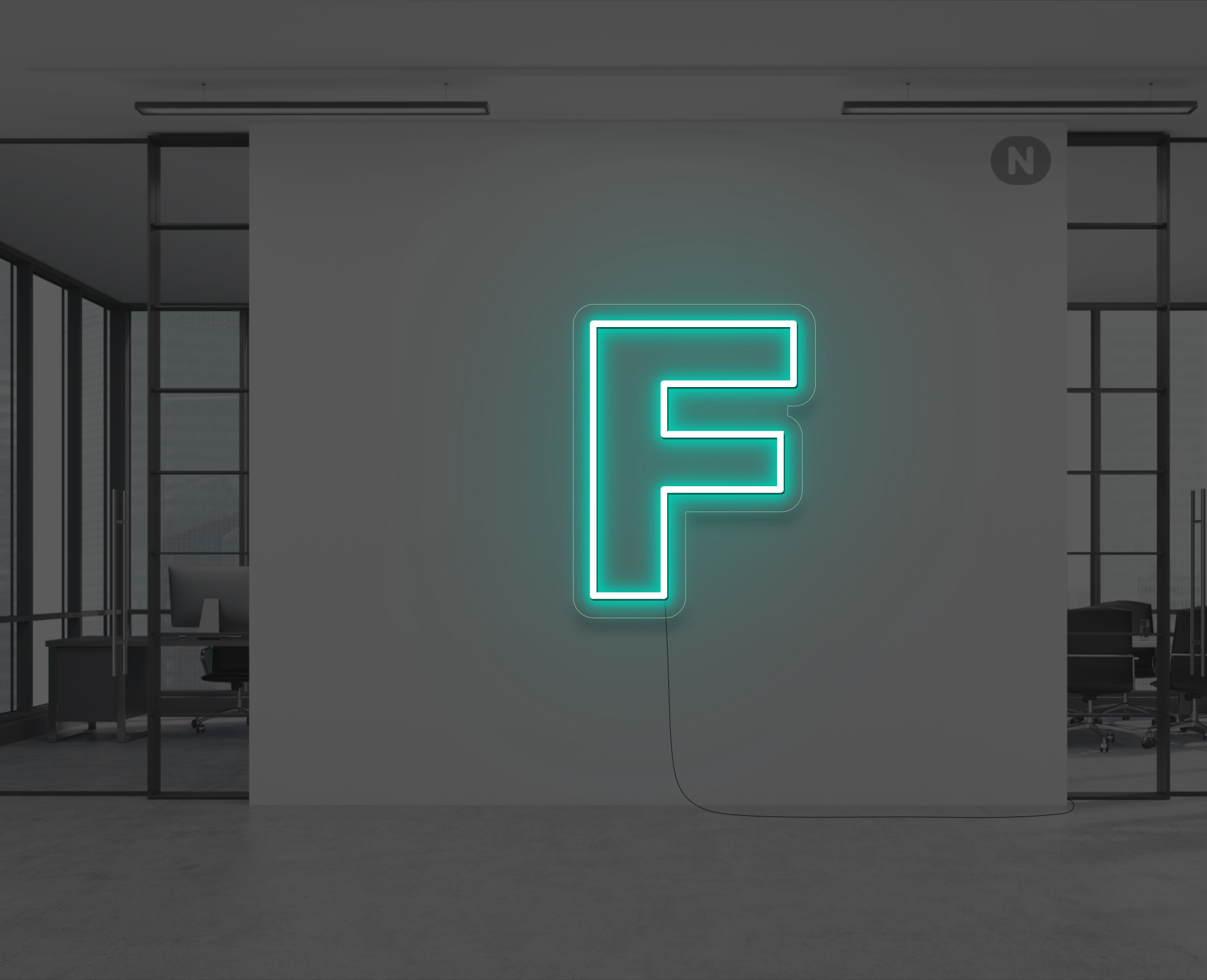 neon-bogstav-f-turkis