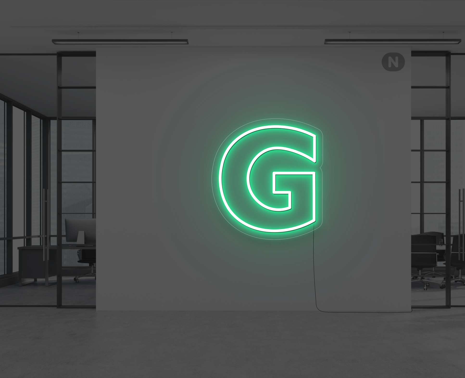 neon-bogstav-g-gron
