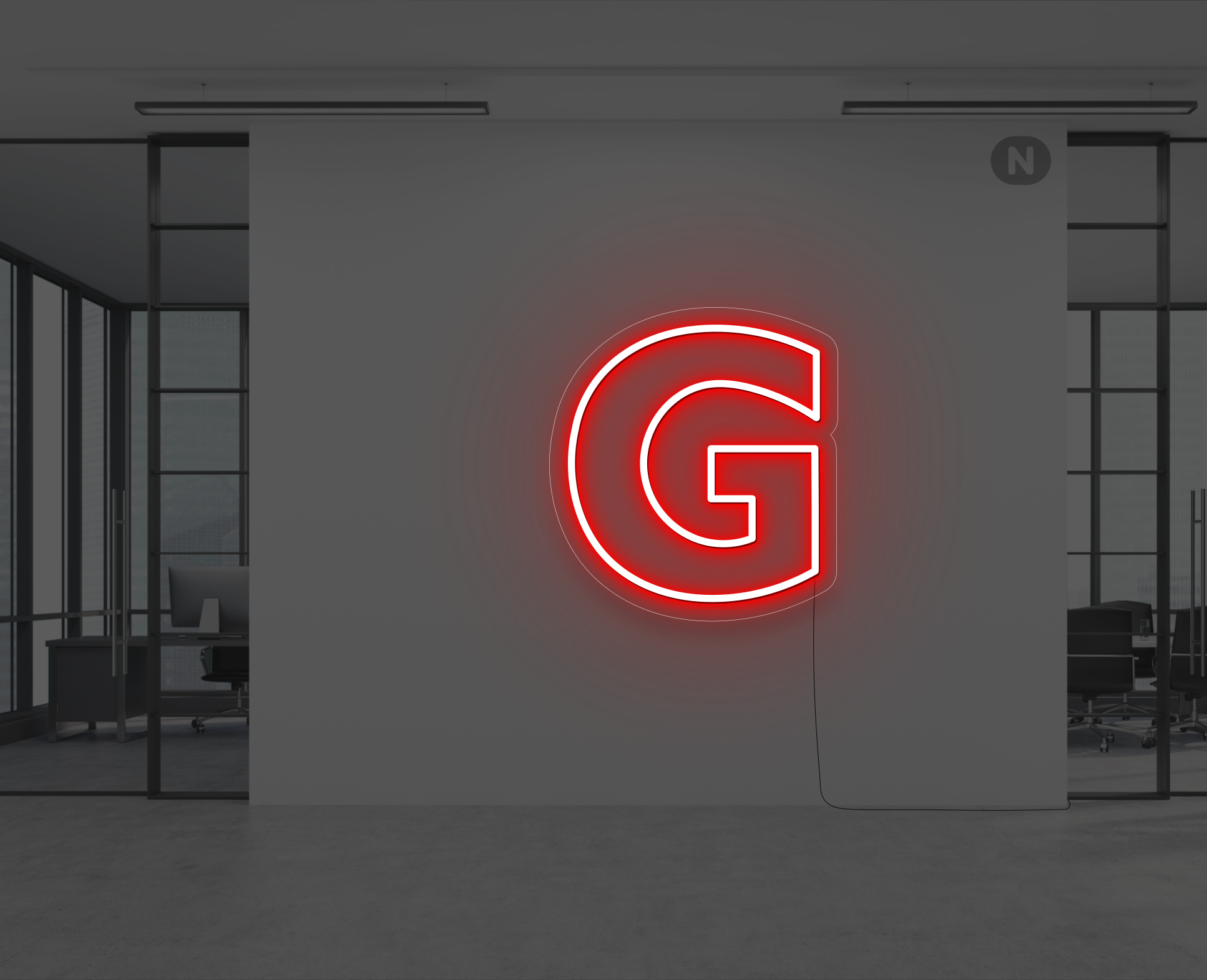 neon-bogstav-g-rod
