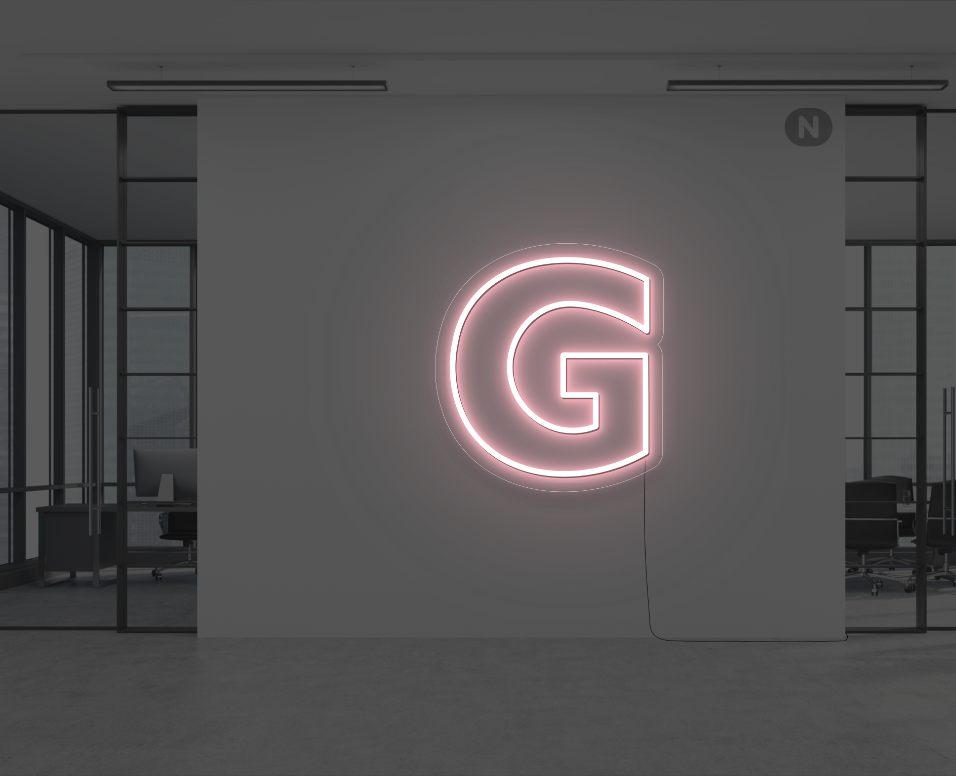 neon-bogstav-g-rosa