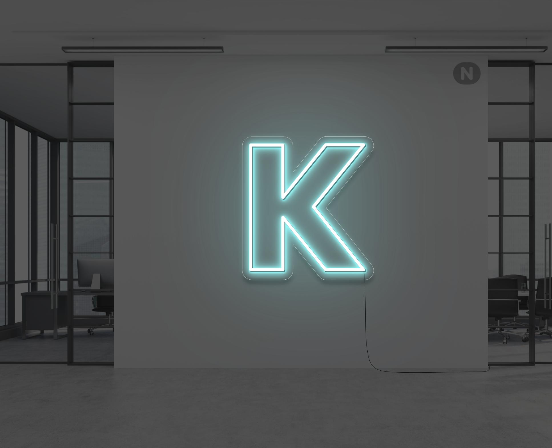 neon-bogstav-k-isbla