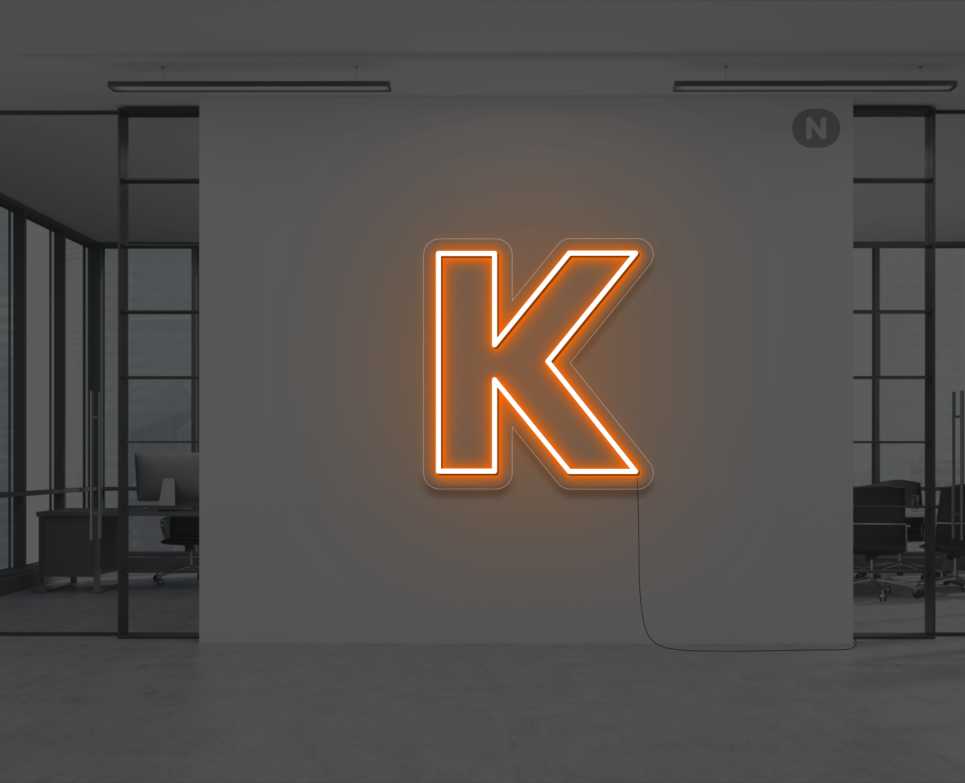neon-bogstav-k-orange