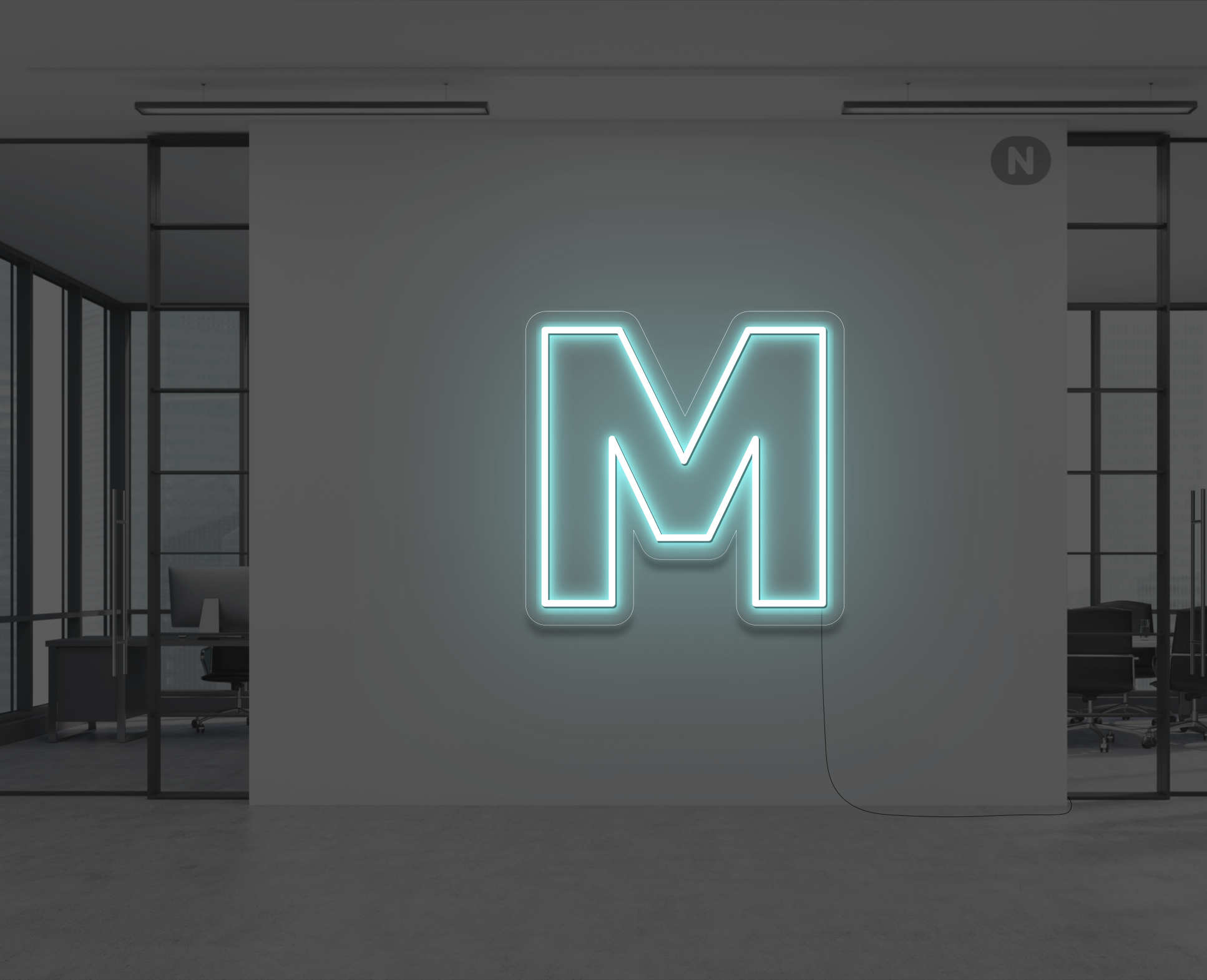 neon-bogstav-m-isbla