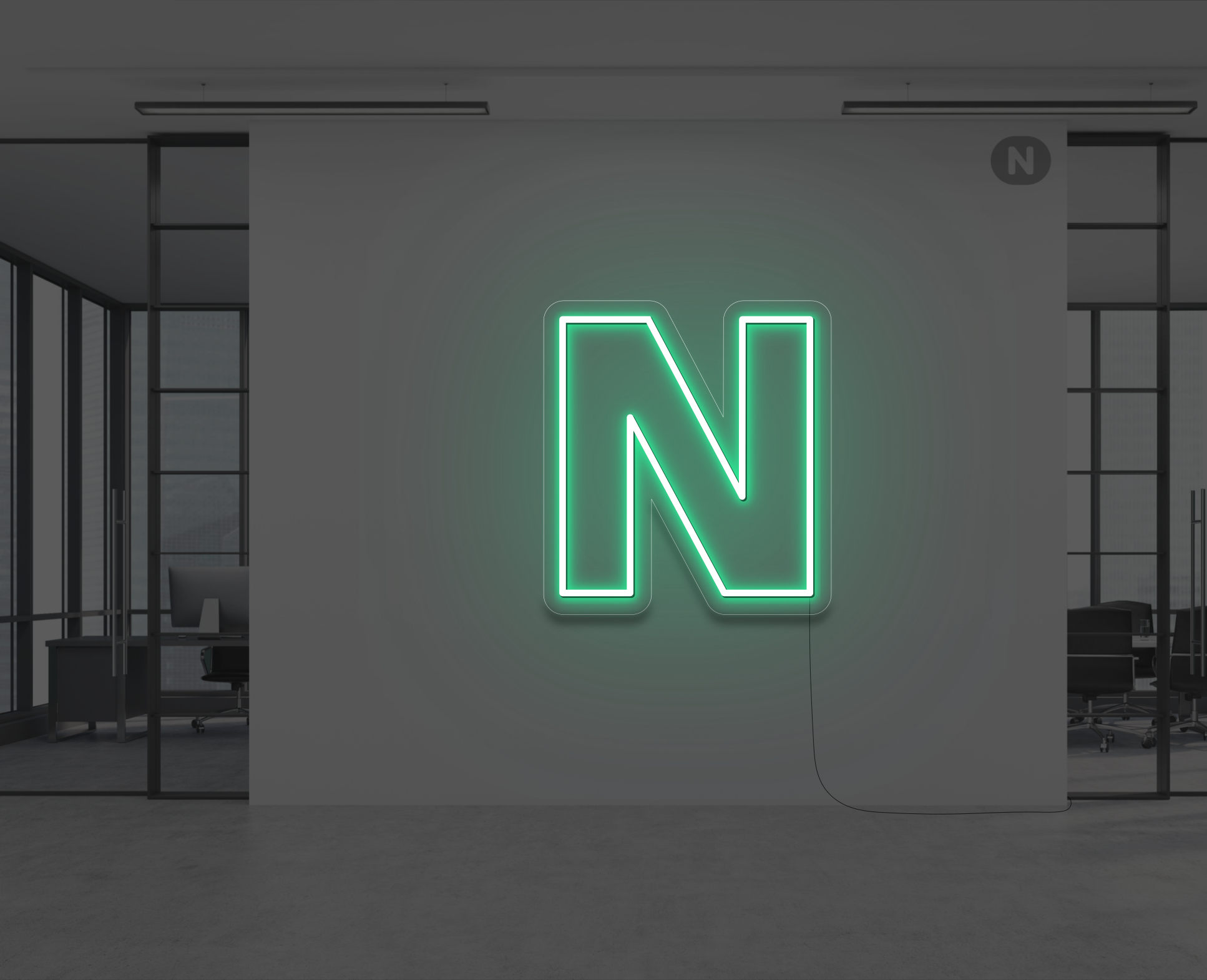 neon-bogstav-n-gron