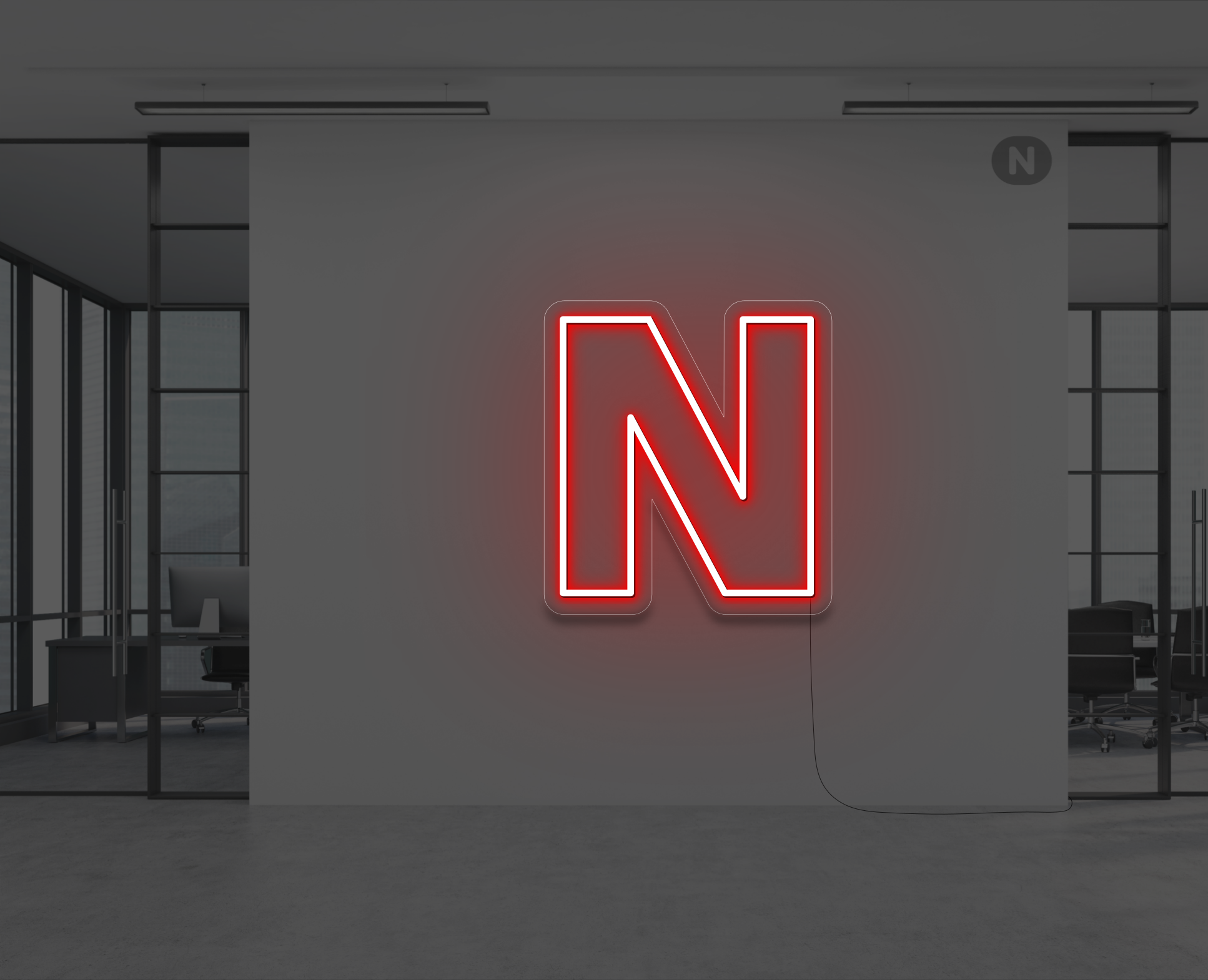 neon-bogstav-n-rod