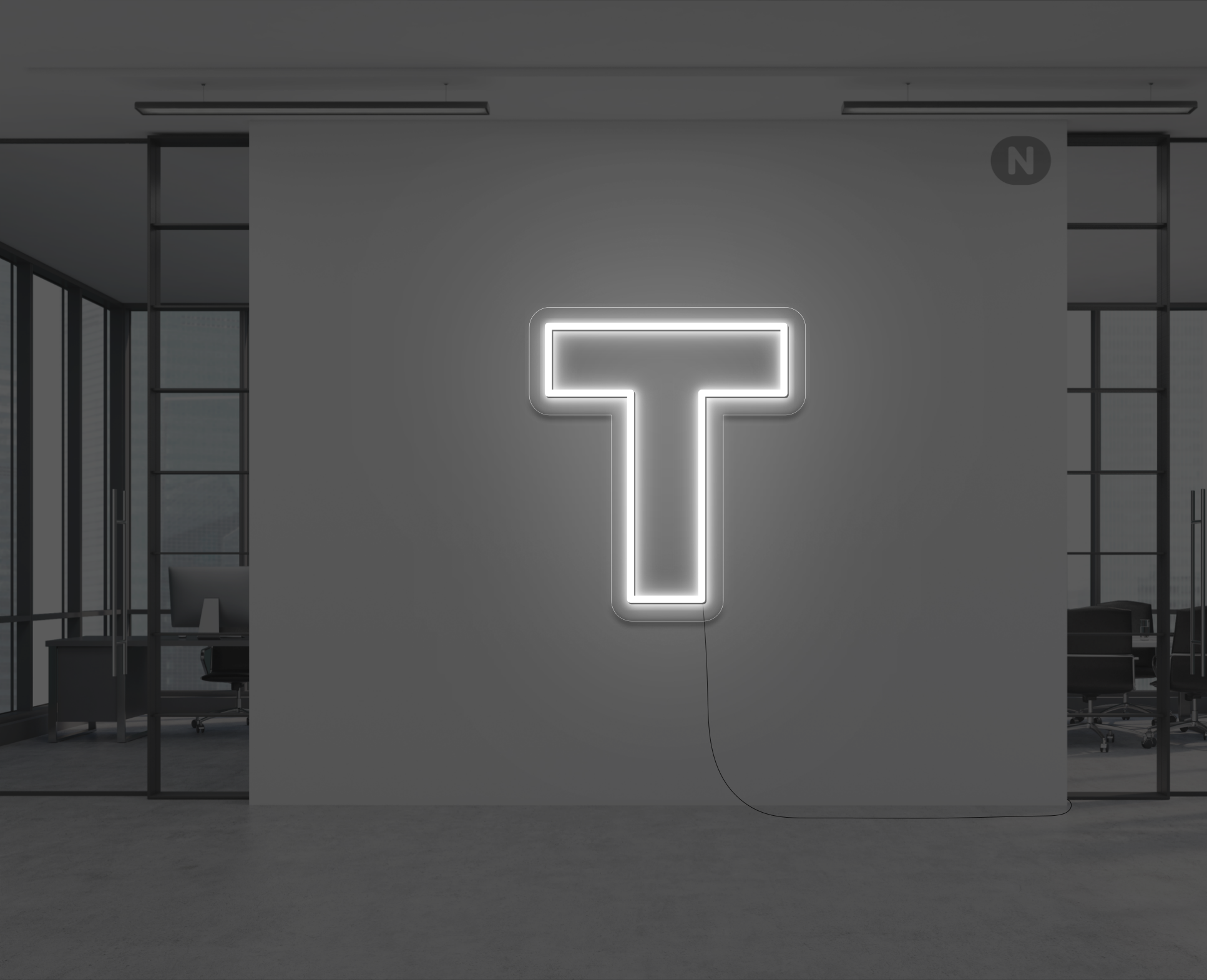 neon-bogstav-t-hvid