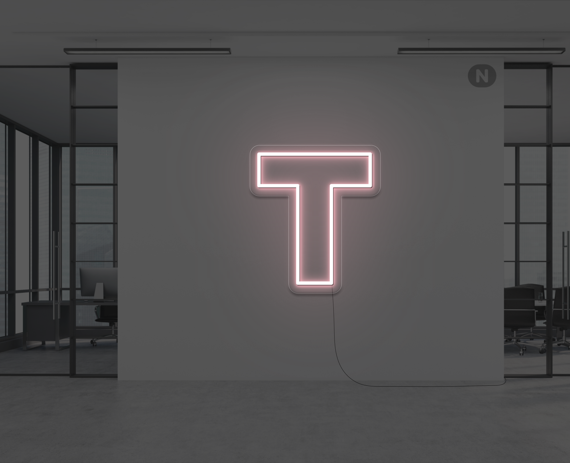 neon-bogstav-t-rosa