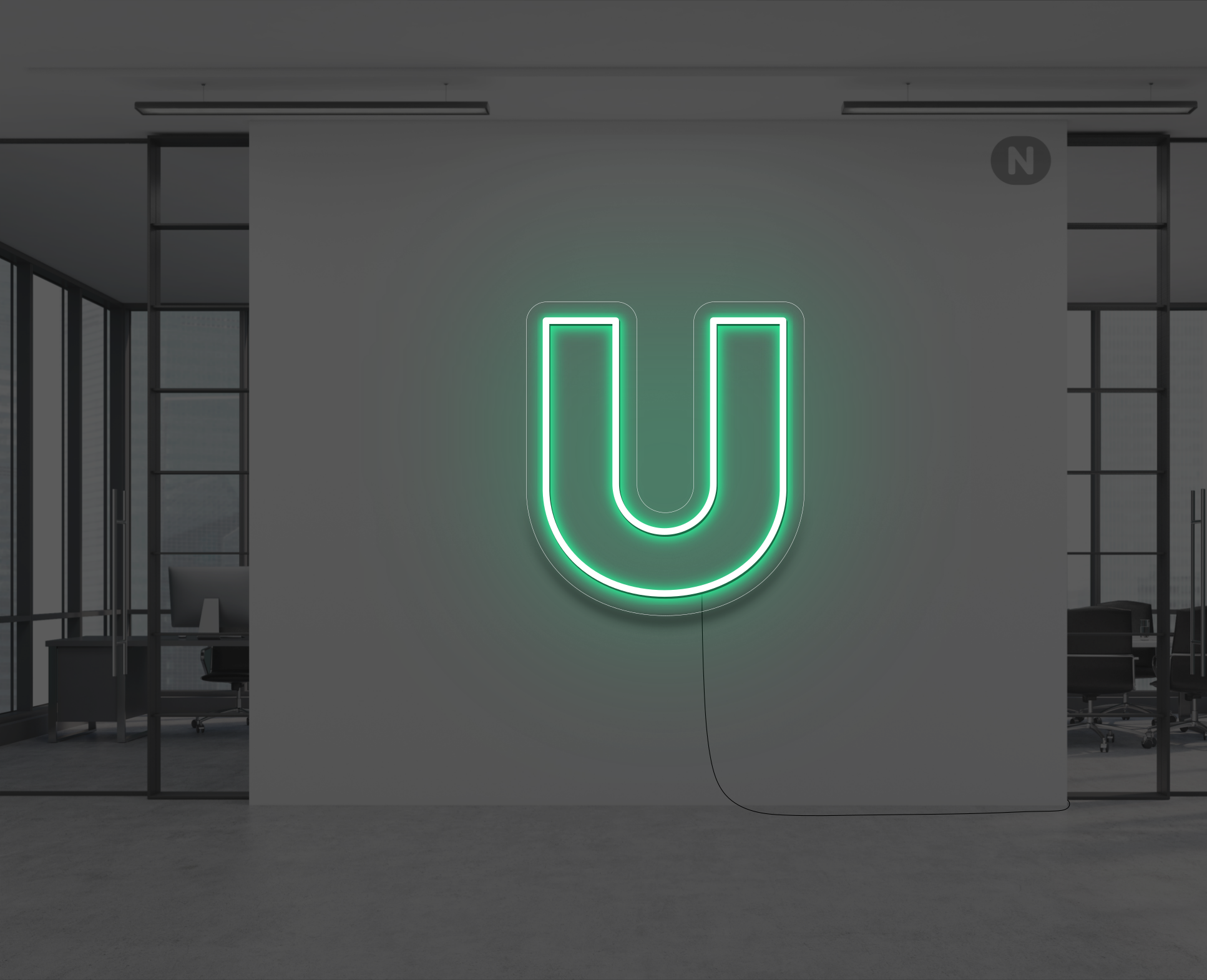 neon-bogstav-u-gron