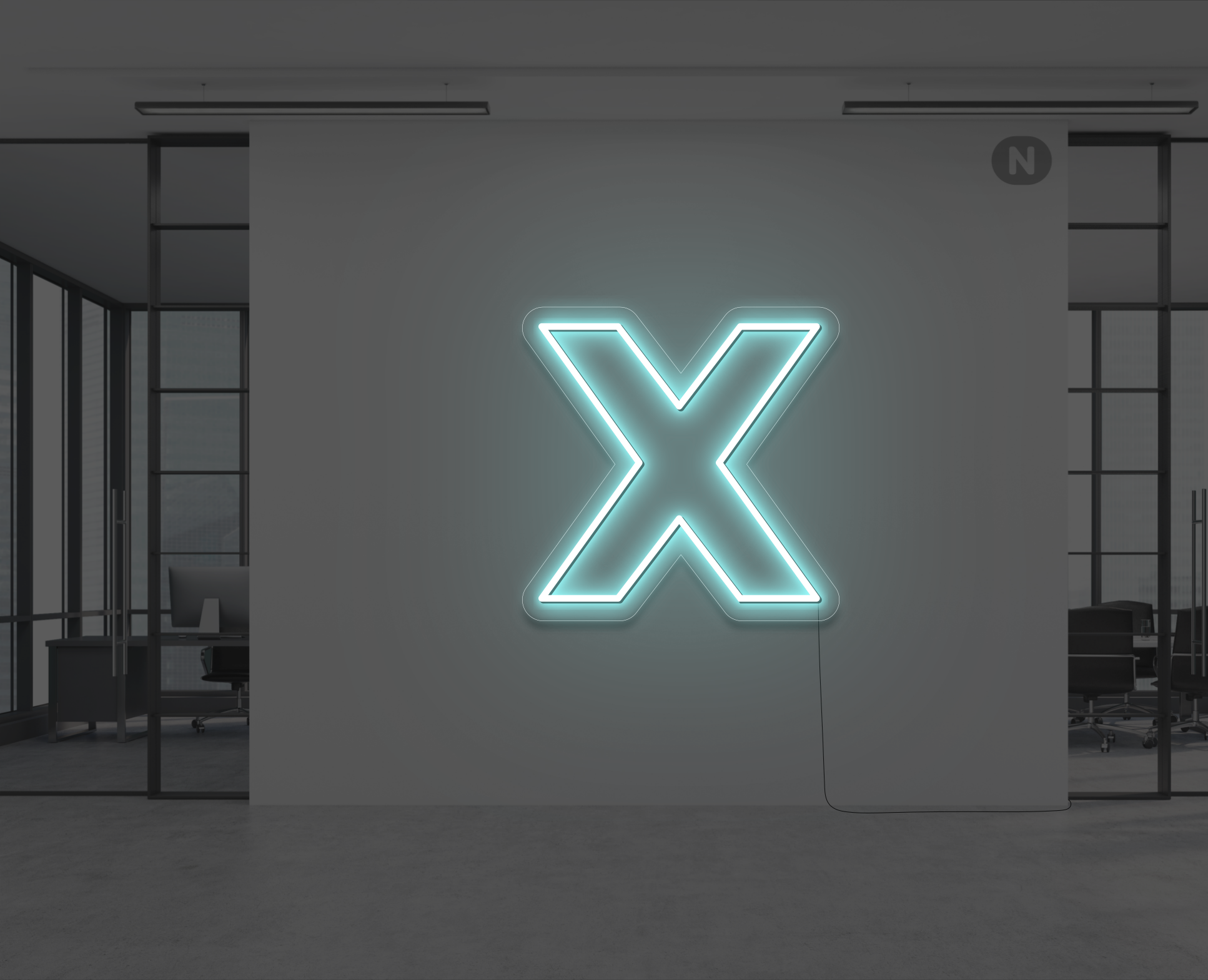 neon-bogstav-x-isbla