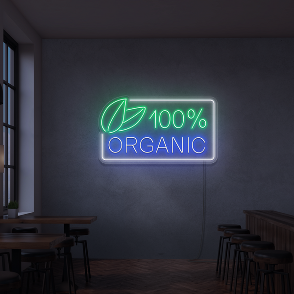 Neonskilt 100% Organic