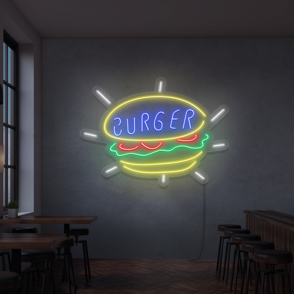 Neonskilt Burger