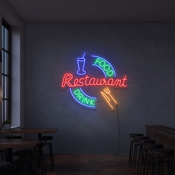 Neonskilt Restaurant food drinks