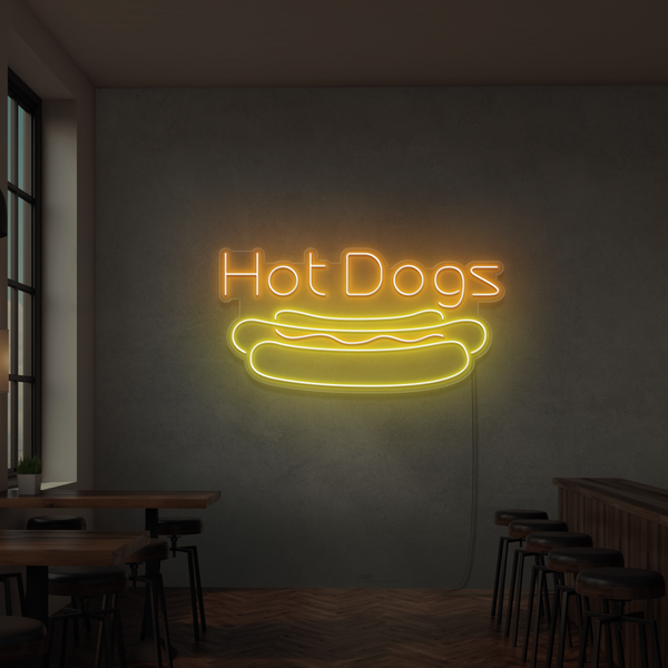 Neonskilt Hot Dogs