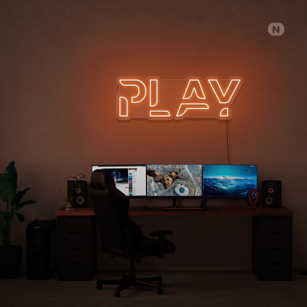 Neonskilt Play