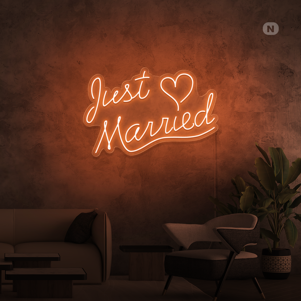 Neonskilt Just Married