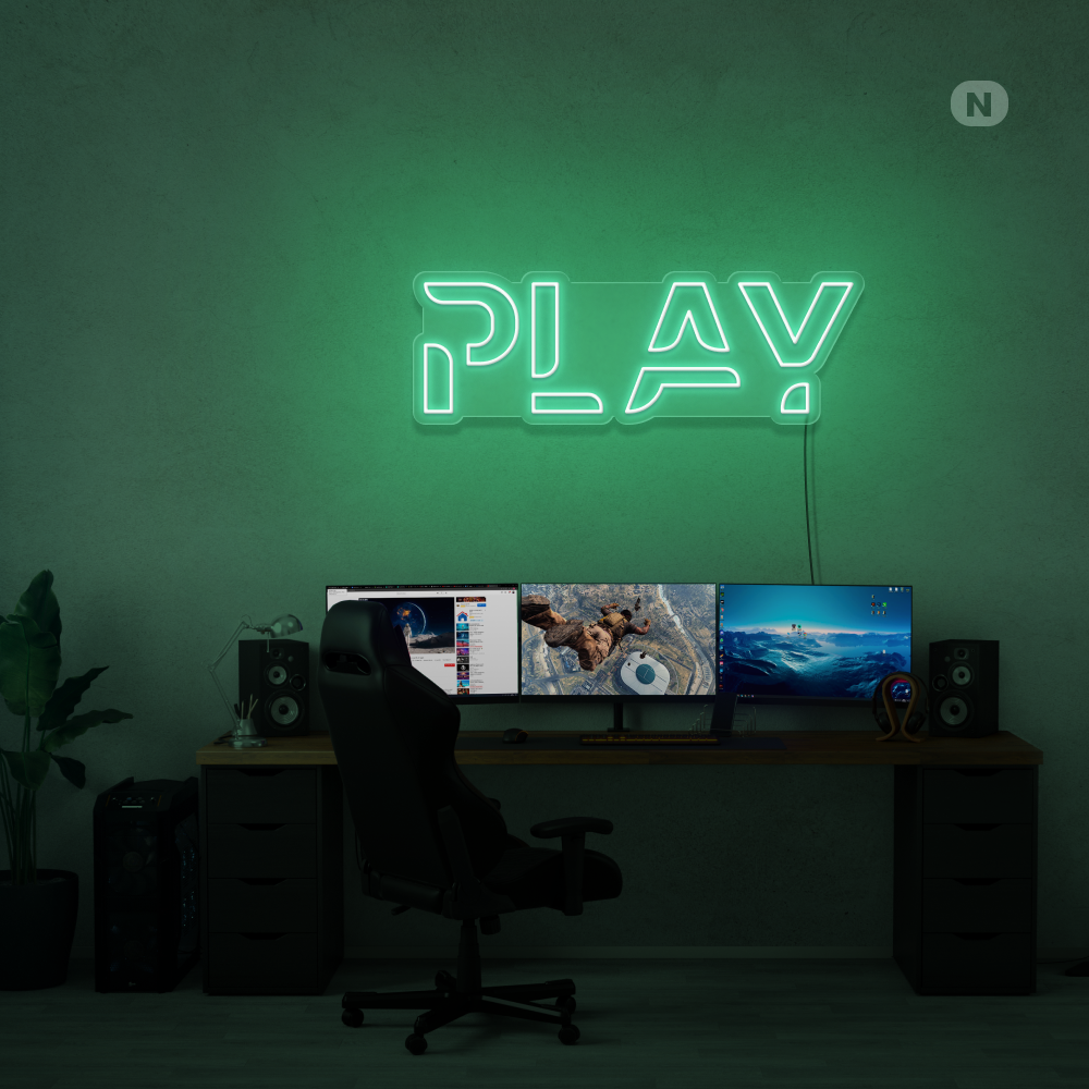 Neonskilt Play