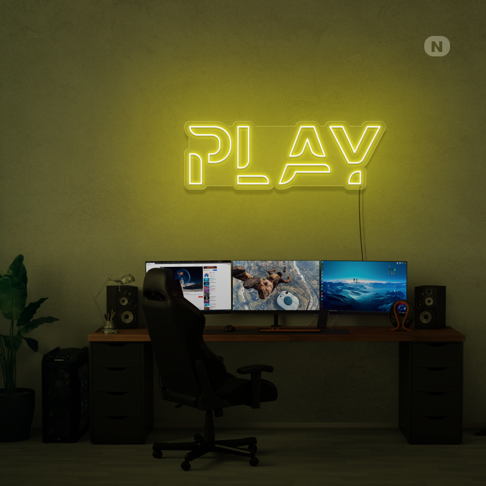 Neonskilt Play