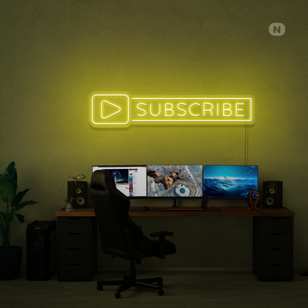 Neonskilt Subscribe