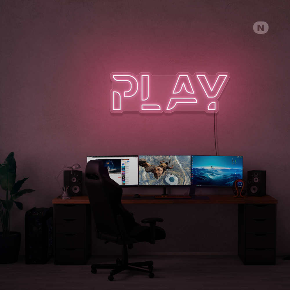 Neonskilt Play