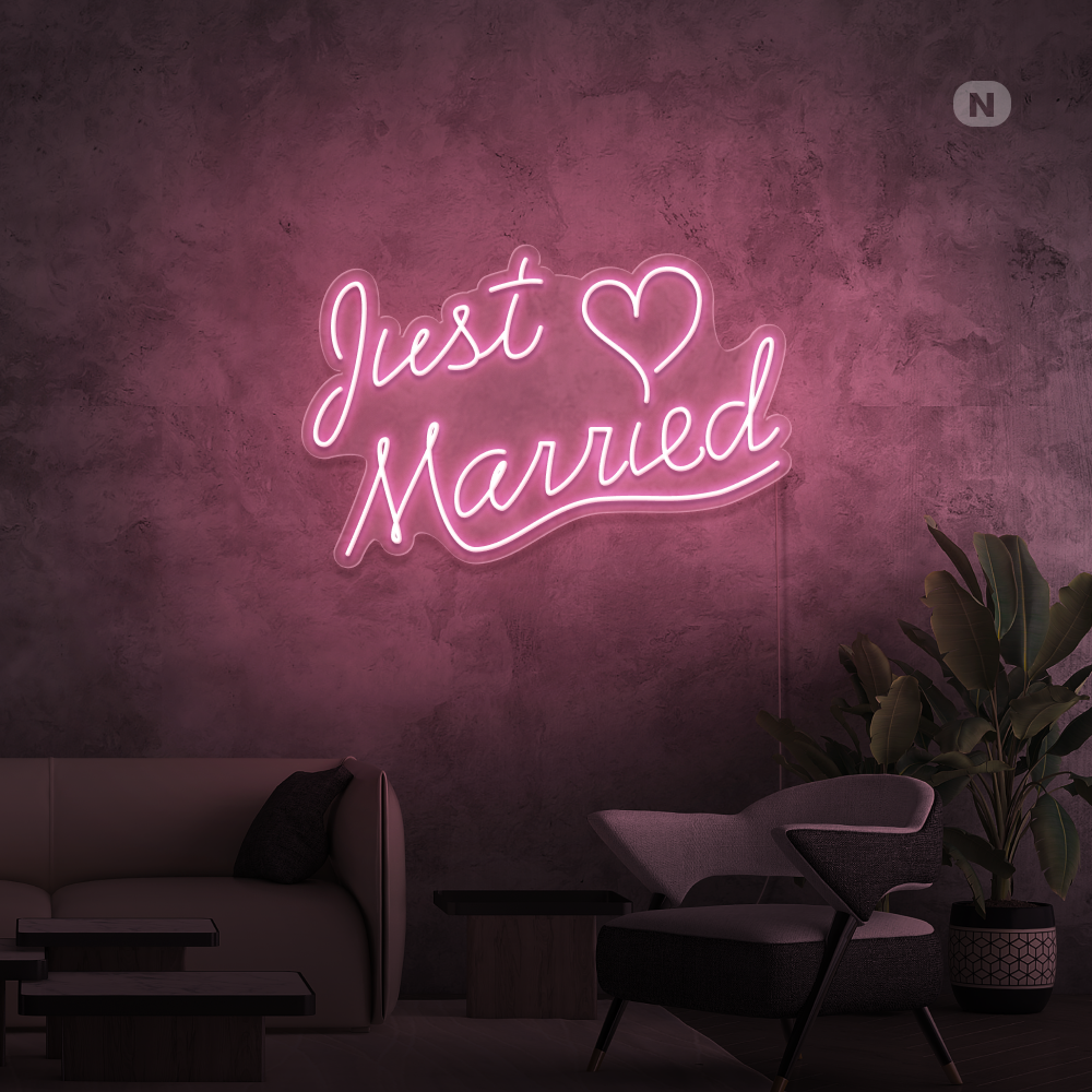 Neonskilt Just Married