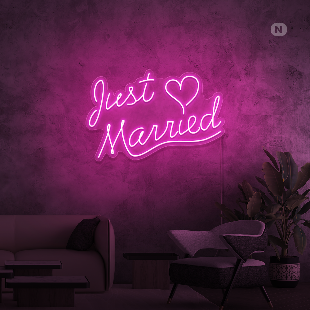 Neonskilt Just Married