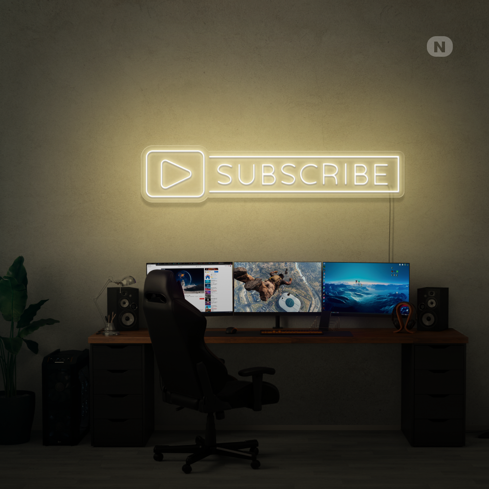 Neonskilt Subscribe