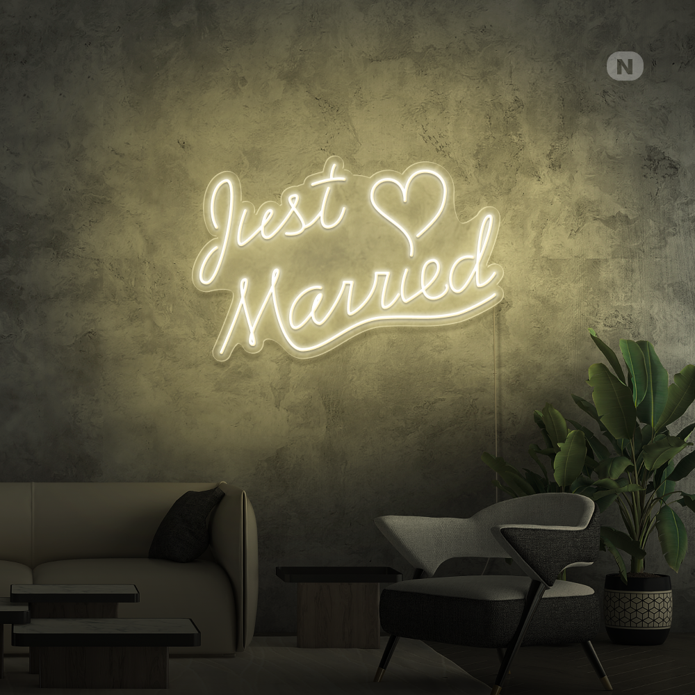 Neonskilt Just Married